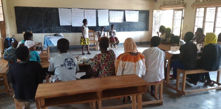 Teen mothers training session